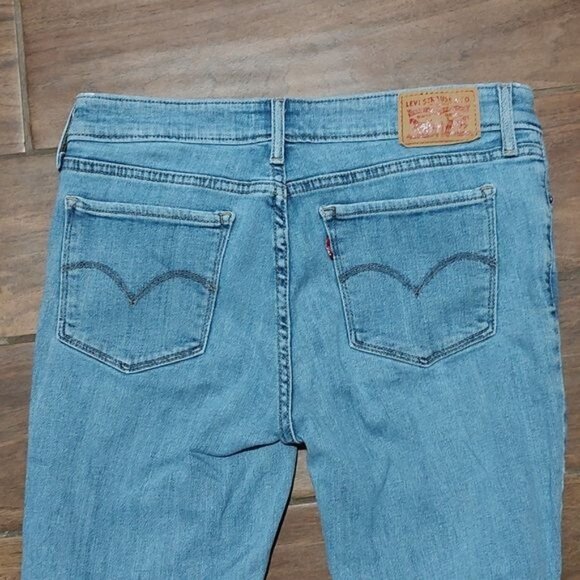 Levi 711 Skinny 29 pin jeans star smile lightning bolt cutoff distressed - Picture 6 of 6